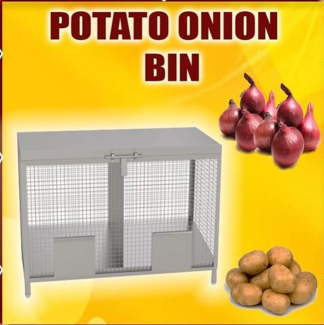 Polished Stainless Steel Potato Onion Bin, Capacity : 100-200 Kg