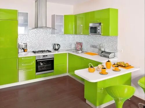 Acrylic modular kitchen