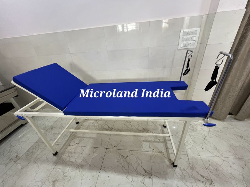 Rectangular Foam Powdercoated Mild Steel hospital examination table, for Nursing Home, Size : 1750x550x740mm