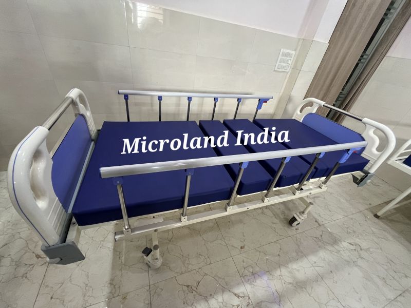 Microland India Creamy Powdercoated Mild steel hospital fowler bed, Shape : Rectangular