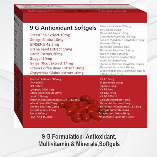 9g-antioxidant,multivatamin Revitalising Softgel Capsules, Prescription : Prescription