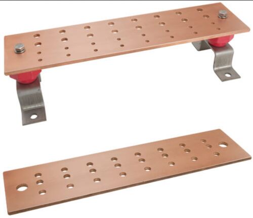 Copper Earthing Bus Bar, for Power Distribution, Telecommunication, Electrical, Feature : High Strength