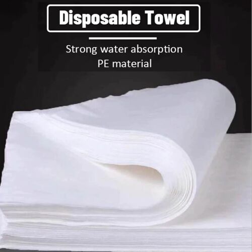 35-100 gsm plain non woven spunlace fabric White Disposable Bath Towel, Features : spa, saloon, hotel