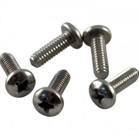 Steel Combination Cross Recessed Screws, Color : Silver