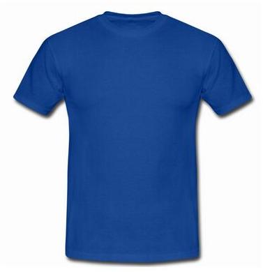 Mens Plain Blue Round Neck T-Shirts, Size : XL