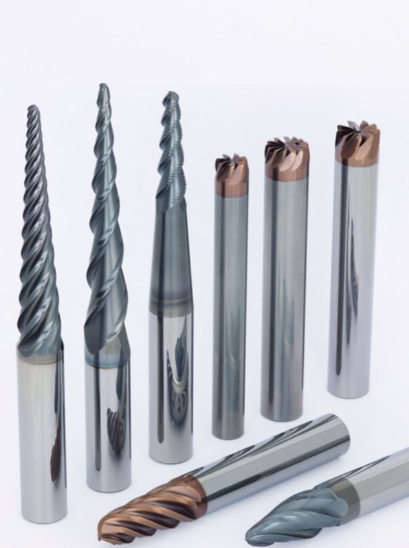 Polished Solid Carbide Taper End Mill, for Wood Applications, Feature : Superior Quality, High Strength