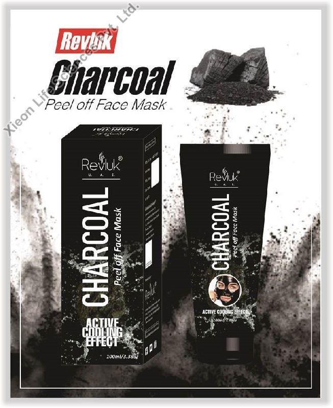 Revluk Charcoal Peel Off Mask, for Face Use, Color : Creamy