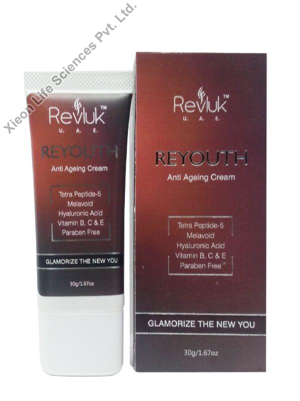 Revluk Reyouth Anti Ageing Cream, for Skin Care, Form : Liquid