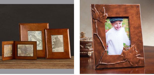 Leather picture frame