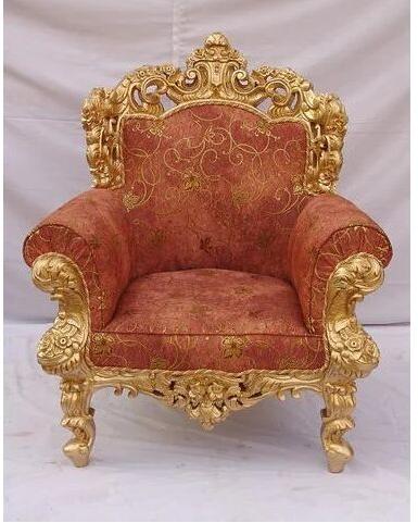 Metal Rajwada Wedding Chairs, Color : Golden