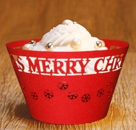 Paper Christmas Cup Cake Wrapper, Feature : Eco-Friendly, High Quality, Unique Design, Food Safe