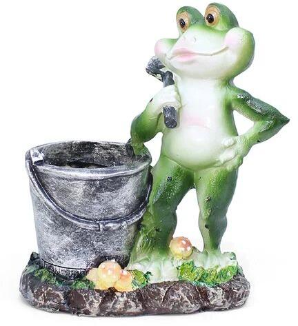 Miniature Frog Statue, Color : Multicolor