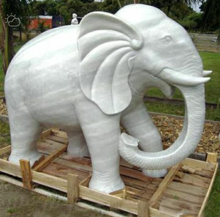 Marble Elephant Statue