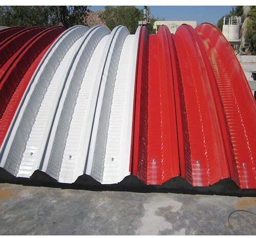 Color Coated Steel / Stainless Steel Crimp Curved Sheet, Color : White, red, etc