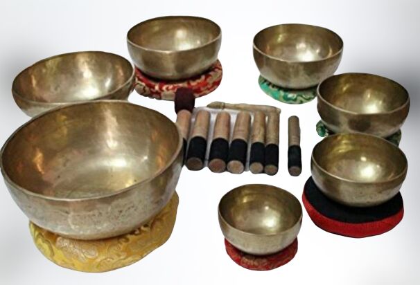 Coated Chakra Singing Bowls, for Grinding Ayurvedic, Feature : Durable, Heat Resistance, Rust Proof