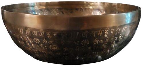 7 METAL Non Coated Mantra Carved Singing Bowl, for sound, Purity : 99