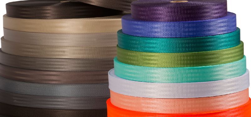 Plain Polyester Seat Belt Webbing, Color : Multicolor