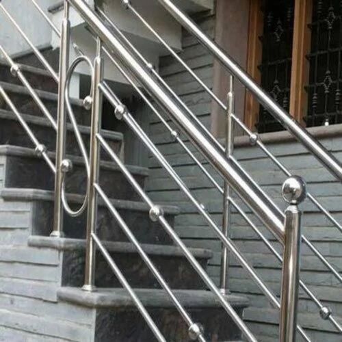 Stainless Steel Handrail, Color : Silver