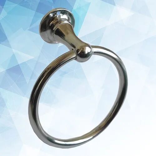 Round Stainless Steel Towel Ring Hangers, Color : Silver