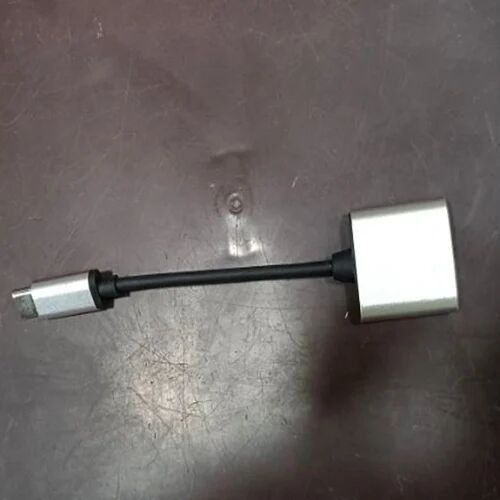 Sparkey Silver Black Plastic Mobile Phone Connector, for Data Transfer