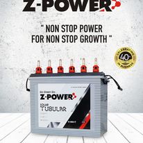 Grey Z-Power Tubular Battery, Voltage : 12V