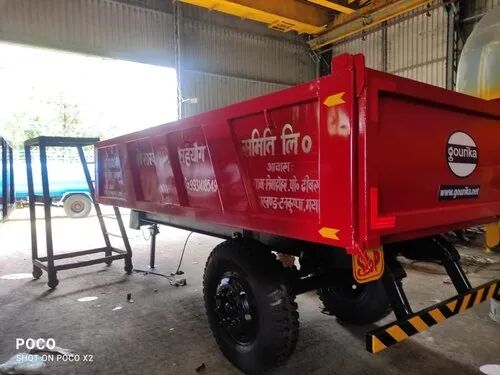 Hydraulic Tractor Trolley, Color : Red