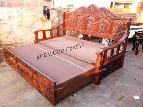 Teak Wood Sofa Cum Bed, Seating Capacity : 3 Seater