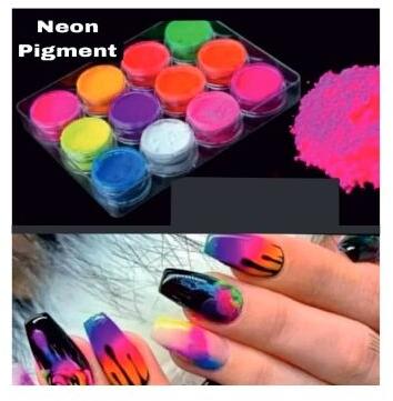 Multicolor Nails Neon Color Pigment