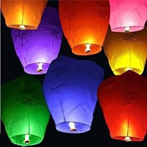 Multi Colour Diwali Sky Lanterns