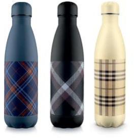Check Print Stainless Steel Water Bottle