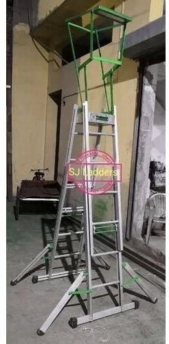 Aluminium Adjustable Platform Ladder