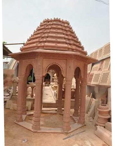 Plain Red Stone Temple, Size : 12x12 Feet