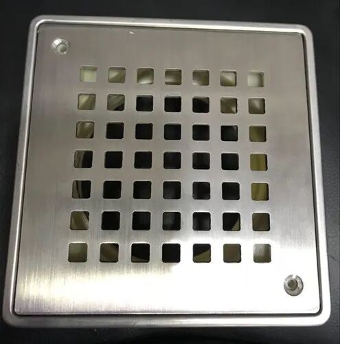 Coated Rectangular Stainless Steel Drain Grating, Color : Silver