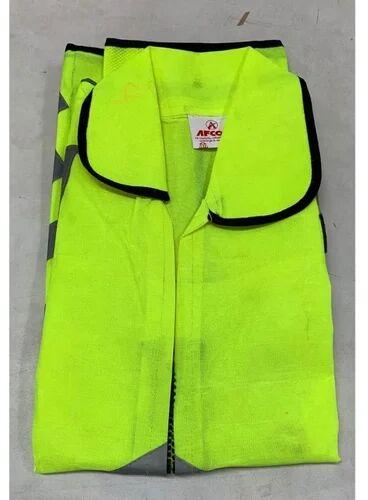 Polyester Reflective Safety Vest, for Construction, Size : Free Size