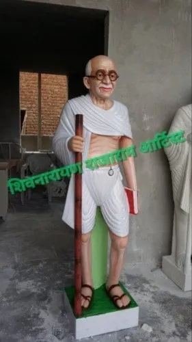 5 Feet Marble Mahatma Gandhi Statue, for Decoration