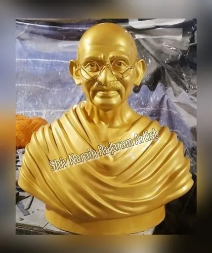 Golden Marble Mahatma Gandhi Statue, for Decoration, Size : 2 Feet