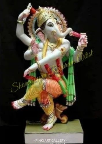 Marble Standing Ganesh Statue