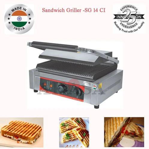 SS Sandwich Griller, for Commercial, Power Source : ELECTRIC