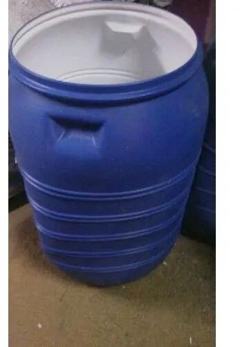 Round Plastic Water Storage Can, Color : Blue