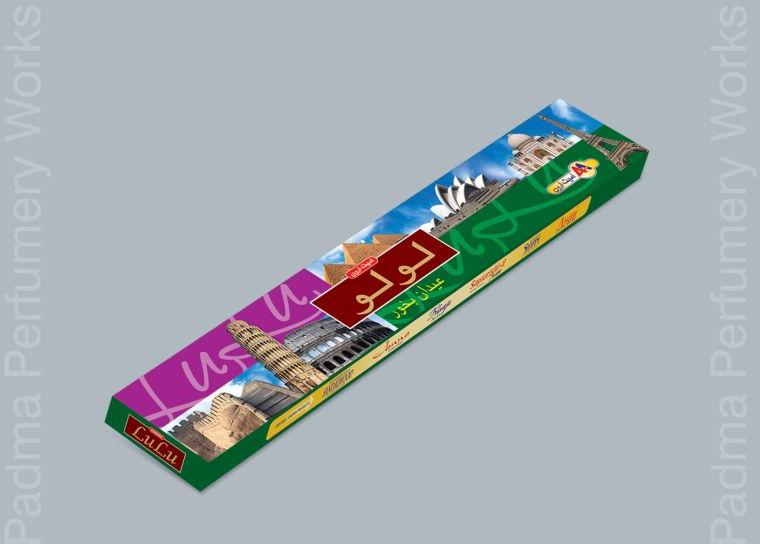 Rudraksh Padma Multicoloured Lulu Incense Stick, for Religious, Office, Home, Pooja, Length : 7-9 Inches