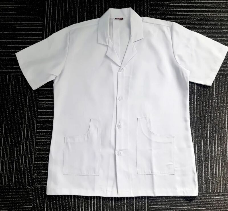 Half Polyester School Lab Coat, Pattern : REGULAR PATTERN