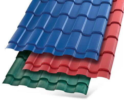 Color Coated Stainless Steel Roofing Sheets, for Commercial, Residential, Color : Multicolor