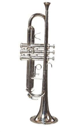 Nickel Polished Brass Trumpet, Color : Silver