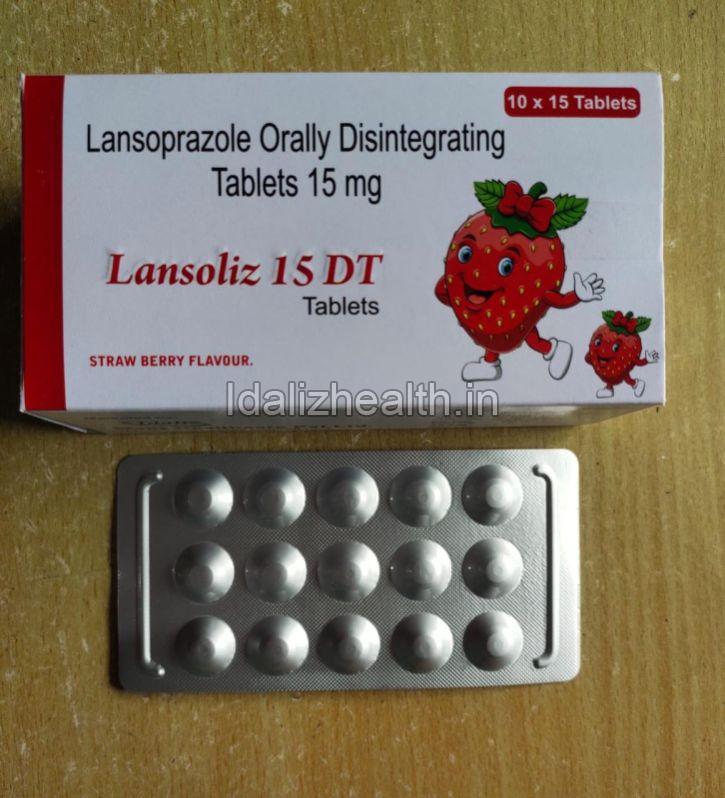 White. Lansoliz 15 DT Tablets, for Hospital, Grade : Allopathic