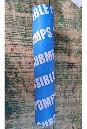 Blue White Printed Paper Core Tube