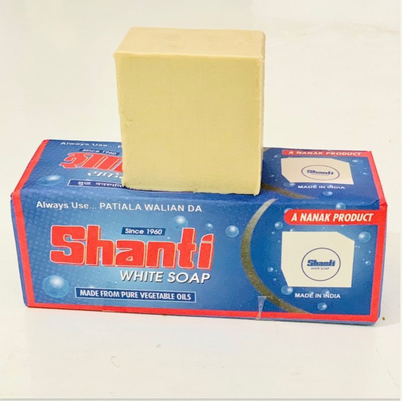 Square Shanti White Soap, For Washing Cloth, Form : Solid
