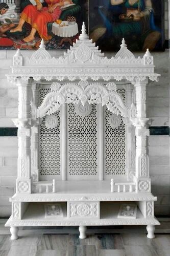 RMS White Marble Temples, for Home, Pattern : Plain