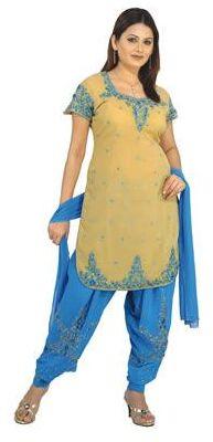 Stitched Embroidered Salwar Suits, Size : etc