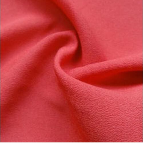 Plain Micro Crepe Fabric, Color : Red