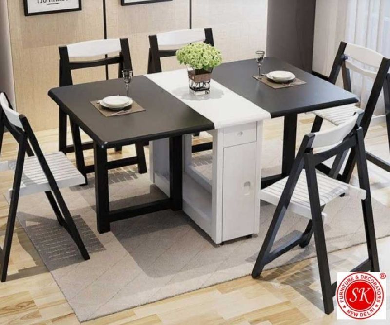 6 Seater Folding Dining Table Set